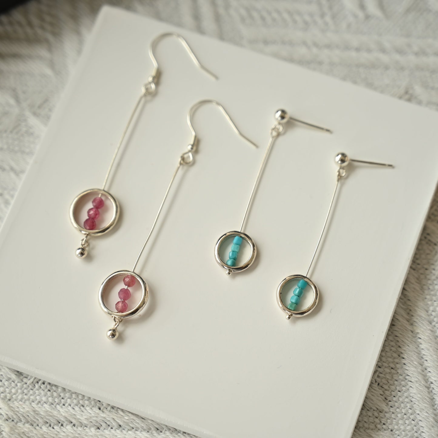 Dual Rhyme Hoop Earrings